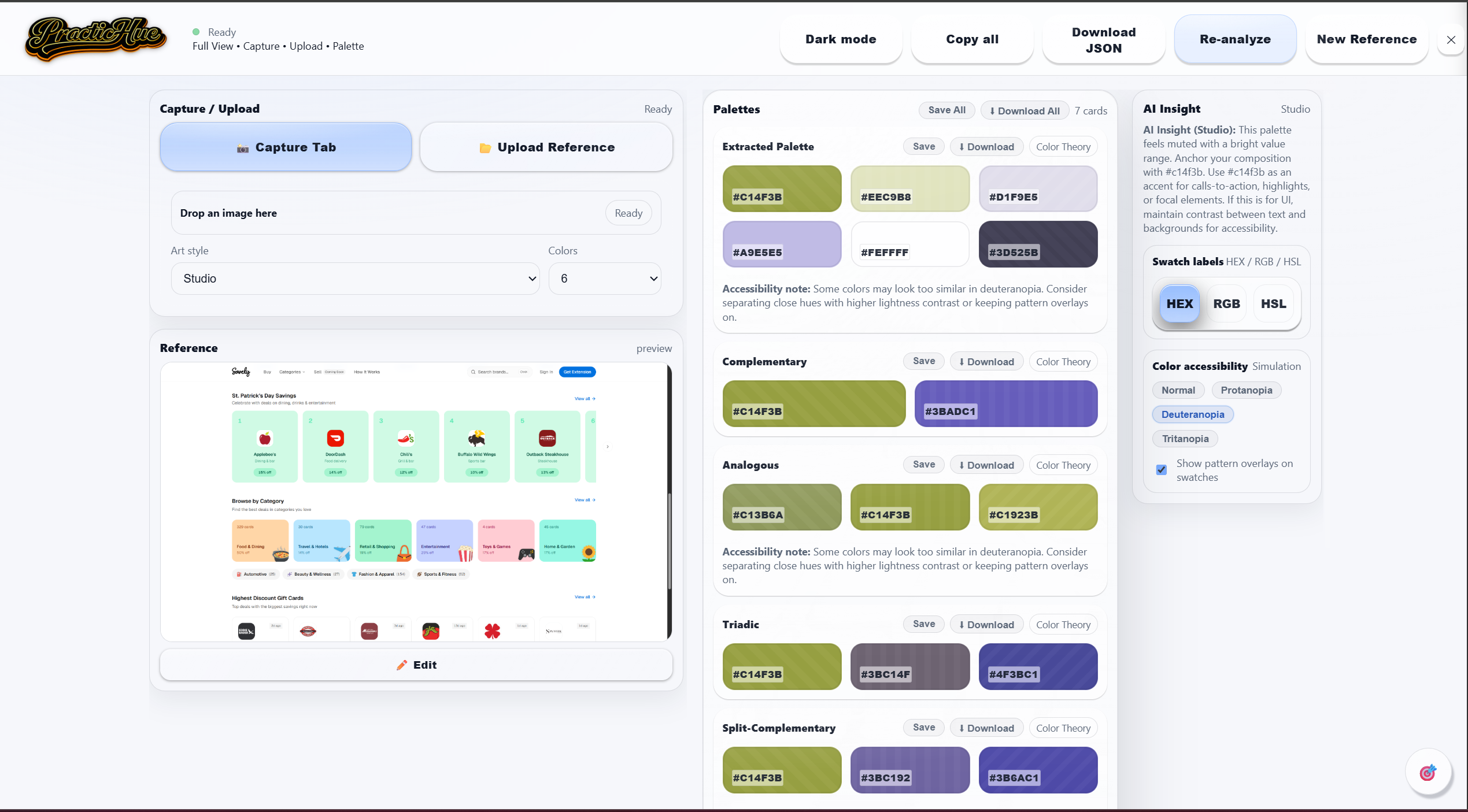 PracticHue color-blind accessibility
